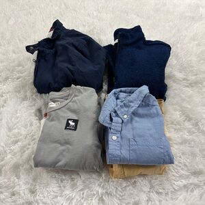 Janie and Jack Kids boys bundle - Navy, Gray, Light Blue, Tan 6/7